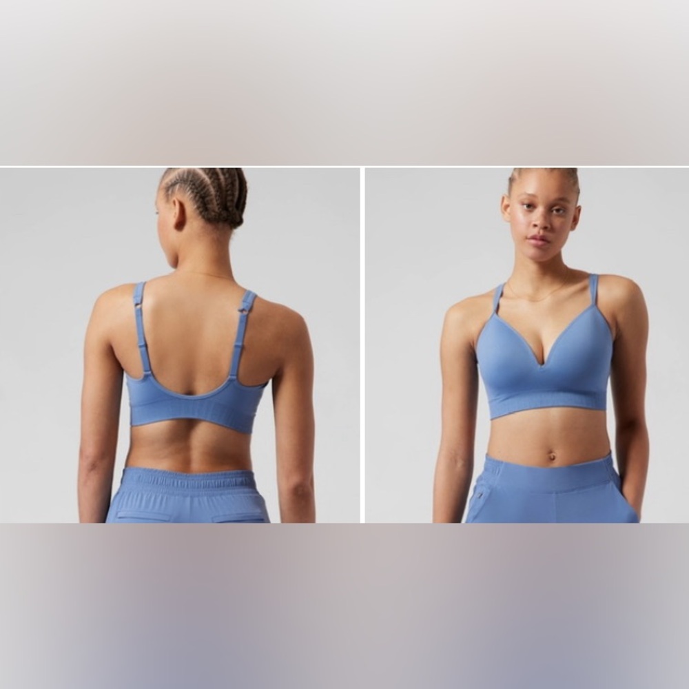 NWT ATHLETA XL Embrace Sports Bra A-C cups Blue
